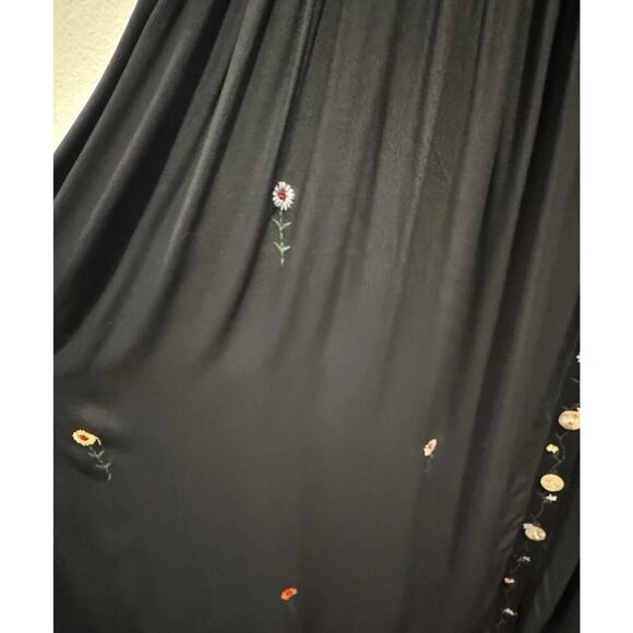 Vintage Papy Boez Women’s Embroidered Patchwork Floral Button Up Relaxed Dress - Picture 5 of 16